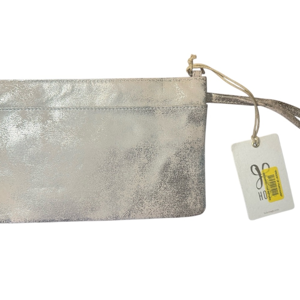 HOBO Shimmering Silver Wristlet